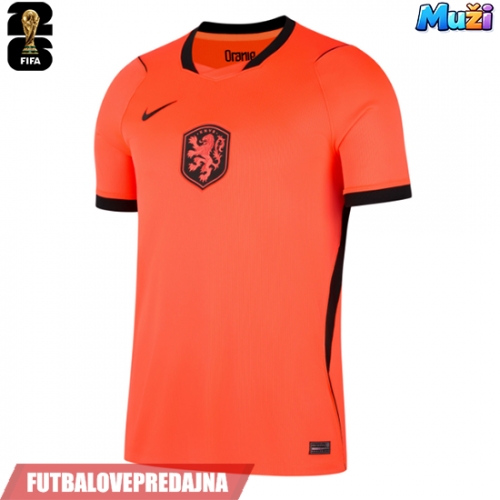 Lacne Muži Futbalové dres Holandsko MS 2026 Krátky Rukáv - Domáci